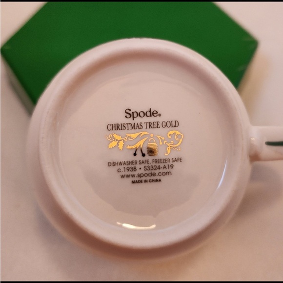 RARE Vintage Spode Mug Cup Christmas Tree Gold Collection Large 16 oz Mint cond - Picture 10 of 10